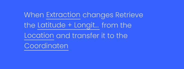 Configuring one of the recipes of Location Columnizer